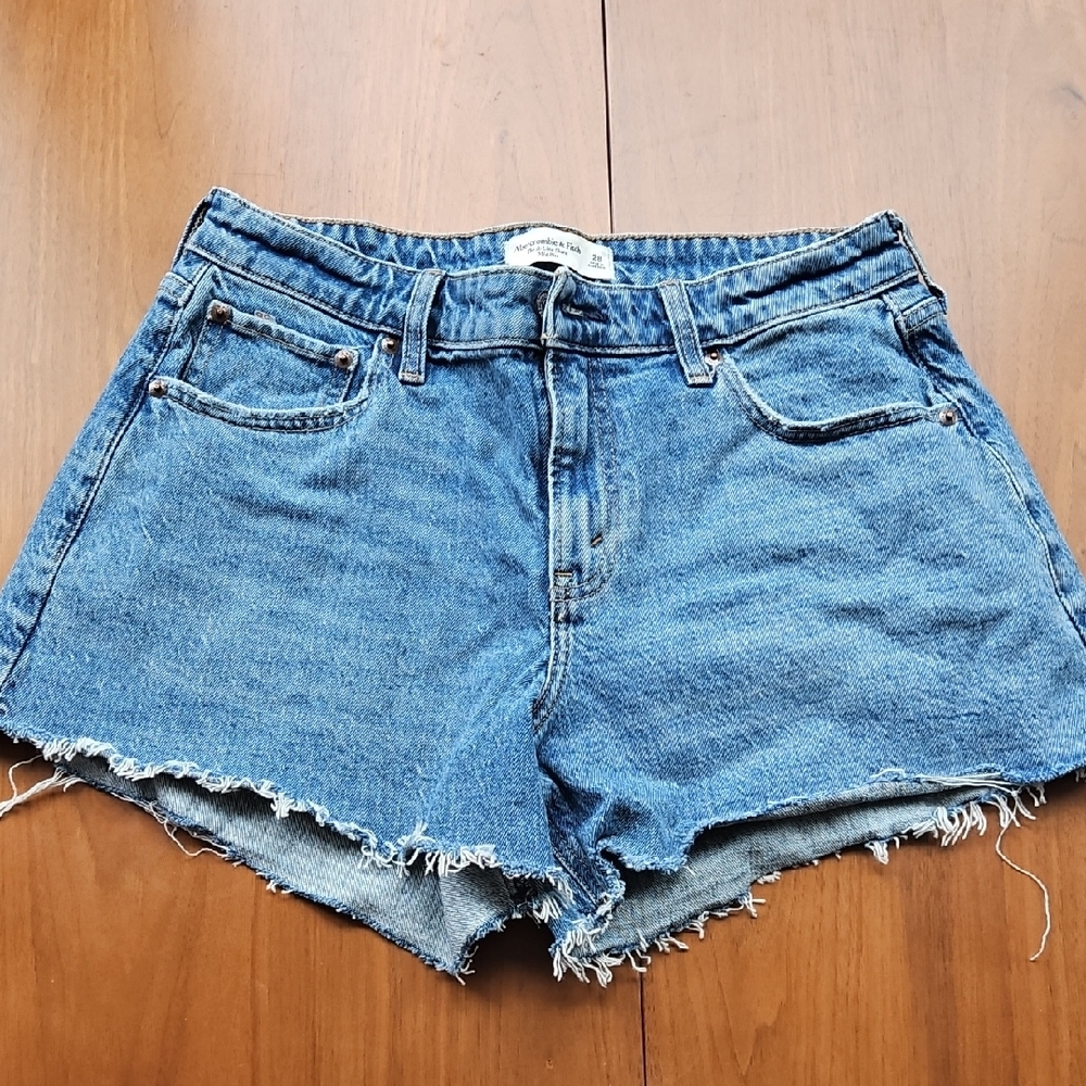 Abercrombie & Fitch Curve Love A-Line Denim Shorts
